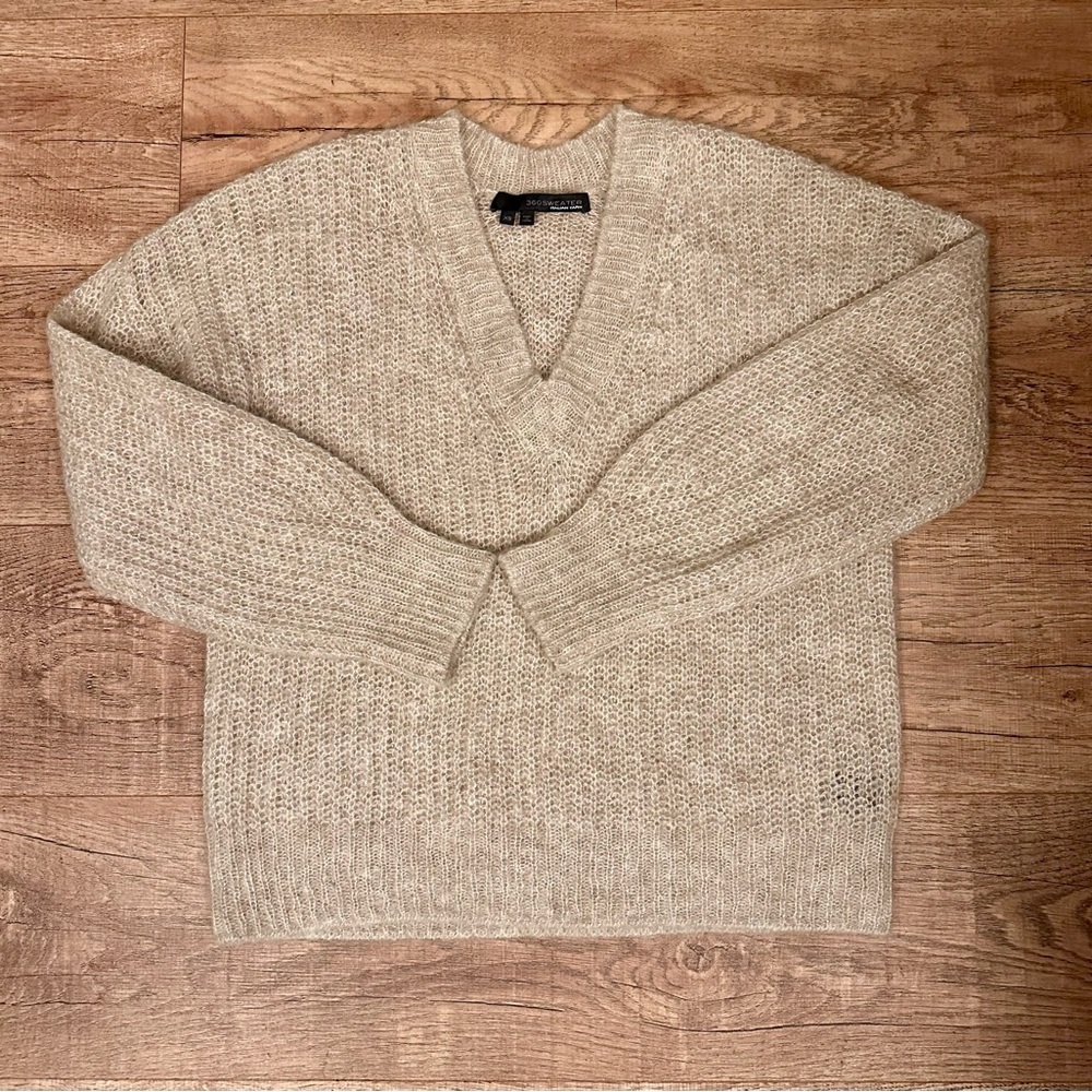 NWOT 360 Sweater Alpaca & Wool Sparkle V-Neck Sweater Size XS
